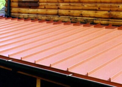 standing seam metal roof orange